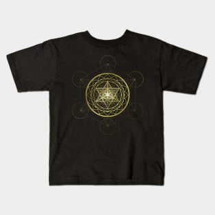 Merkaba Star Mandala Sacred Geometry Kids T-Shirt